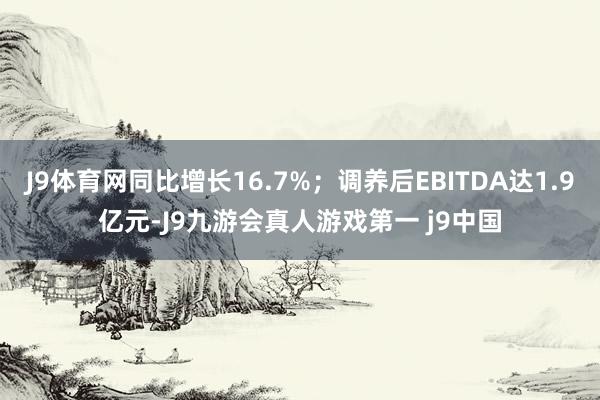 J9体育网同比增长16.7%；调养后EBITDA达1.9亿元-J9九游会真人游戏第一 j9中国