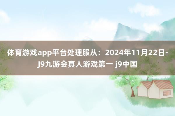 体育游戏app平台处理服从：2024年11月22日-J9九游会真人游戏第一 j9中国