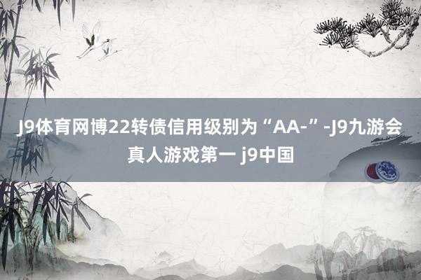 J9体育网博22转债信用级别为“AA-”-J9九游会真人游戏第一 j9中国